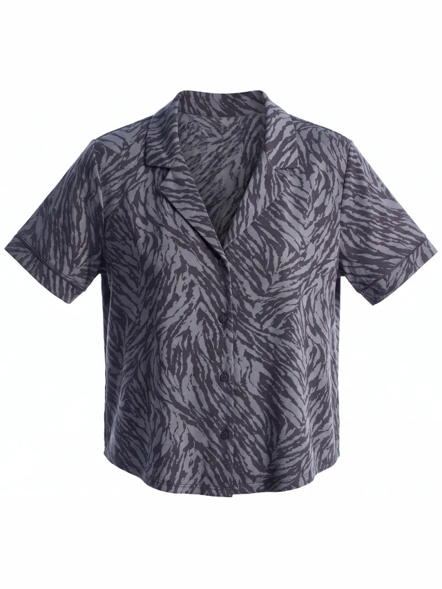 Gap Damespyjamashirt met korte mouwen 709290 grijs, foto 2