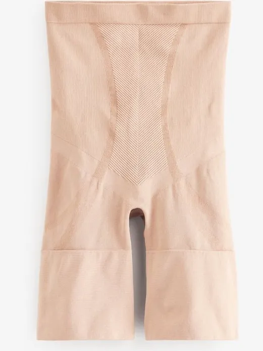Next Dames - Naadloze, sterk buikcorrigerende, vormende slip met gladde stof - Huidkleur Praline Nude
