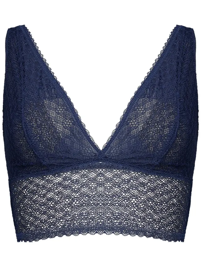 ESOTIQ Bloovii Cambria - Bralette - Marineblauw - Kant - Zonder beugel