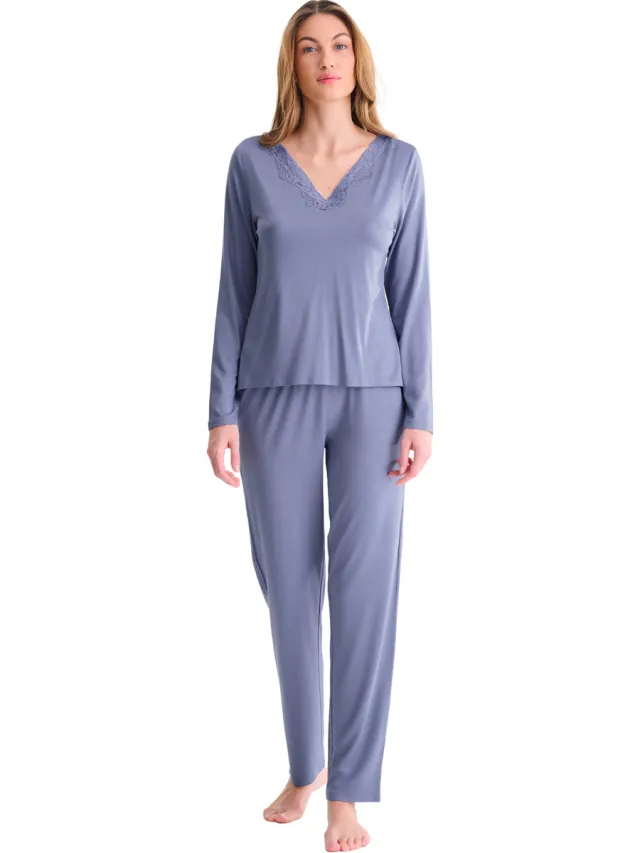 Lisca Tania pyjama broek top lange mouwen violet