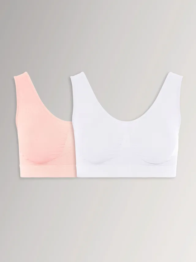 Yours Yourset 2Pack Roze En Witte Naadloze Voorgevormde Bralettessize 42-44, foto 2