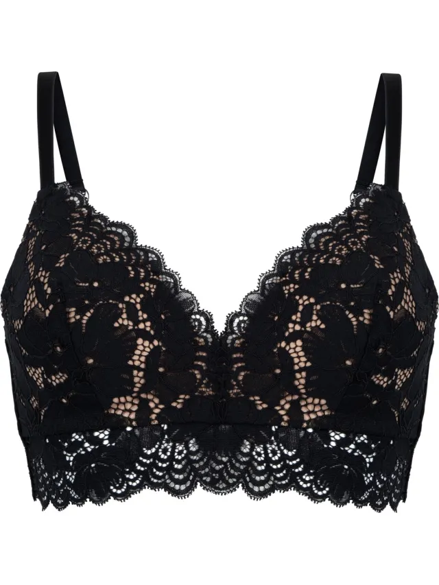 Hunkemöller Dames Lingerie Voorgevormde bh zonder beugel Andrea - Zwart
