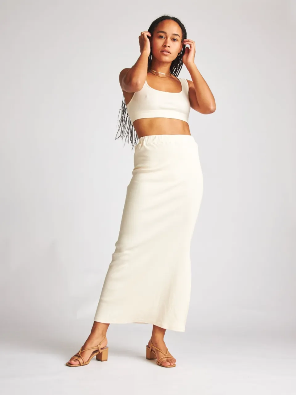 Baìge the Label dames vegan Rok Bea Naturel Crème