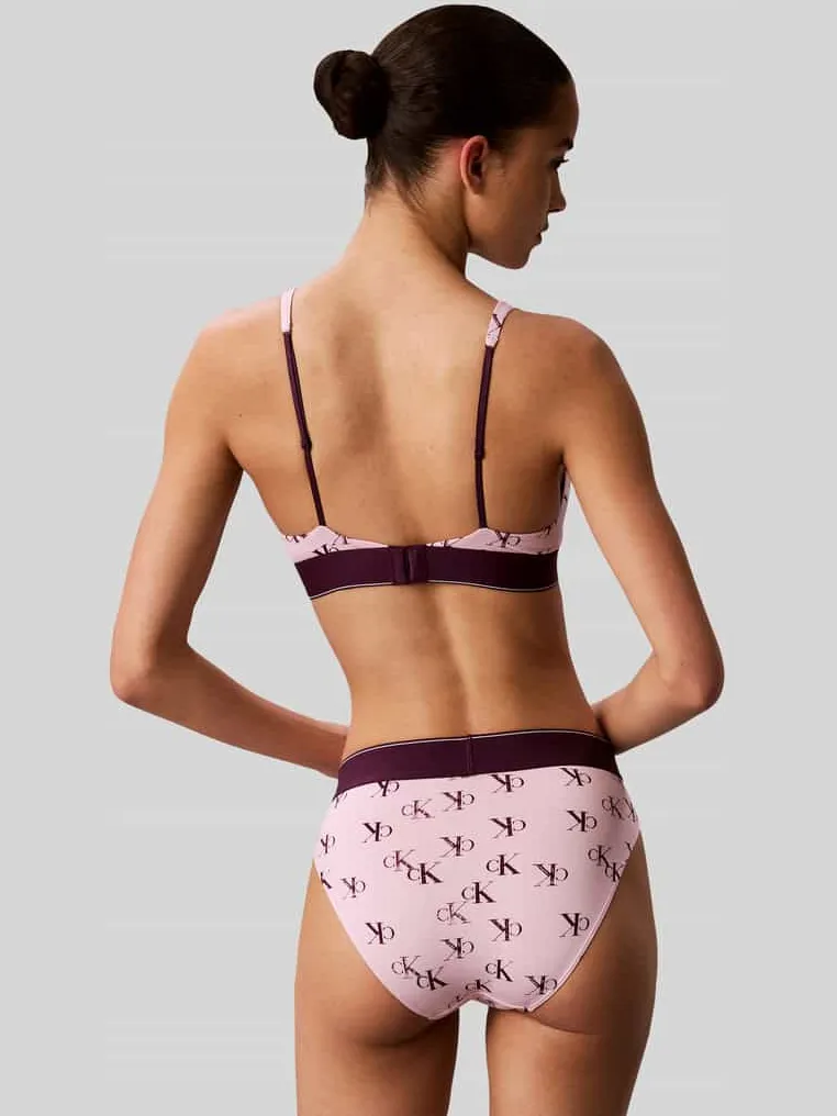 Calvin Klein Bralette met all-over motief model 'LIGHTLY LINED TRIANGLE' roze, foto 3