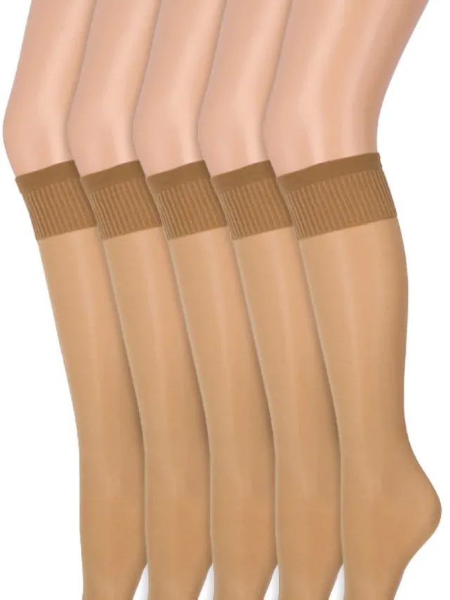 Marianne Drukvrije Pantykousen | Lycra | 20 Denier | Merk: Marianne | Maat: One Size | Kleur: Wineblush | 5 Paar Beige