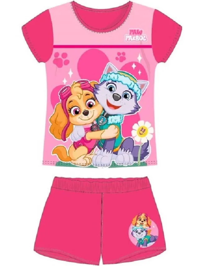PAW Patrol pyjama - roze - Skye en Everest shortama - korte broek en t-shirt