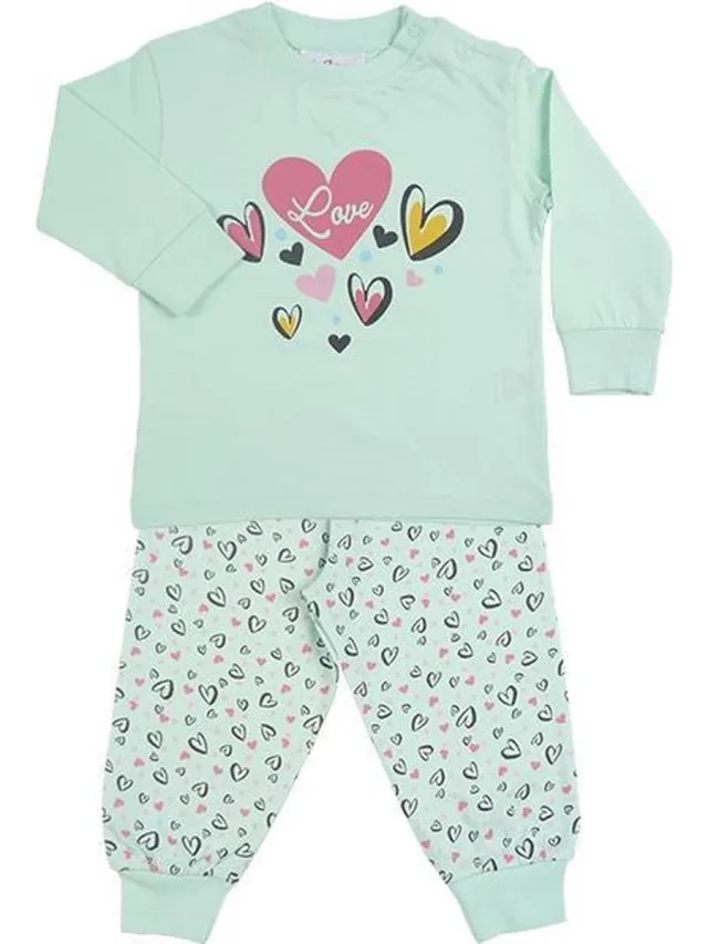 Fun2Wear Pyjama New Heart Green groen