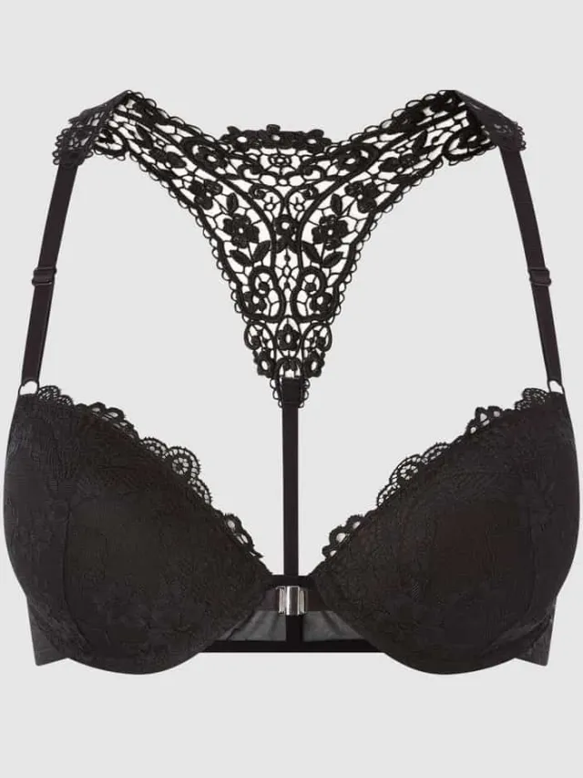 Lascana push-up-bh van kant zwart, foto 2