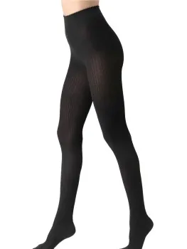 Oroblu Eco Sneakers Natural Rib Tights Zwart,Grijs