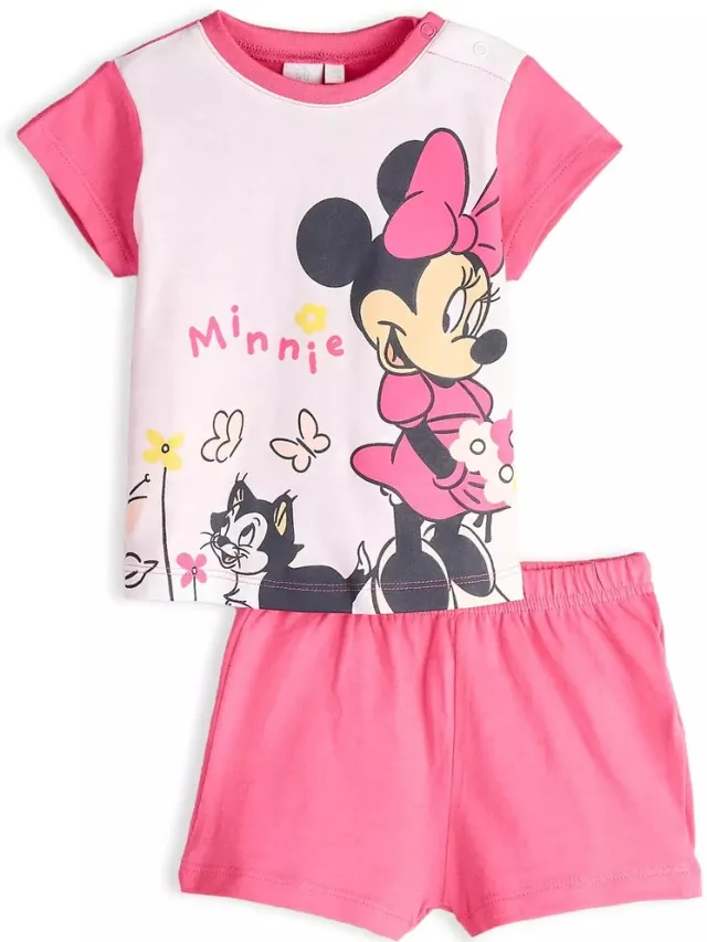 Disney Minnie Mouse - shortama - 100% katoen - Roze - Pyjama