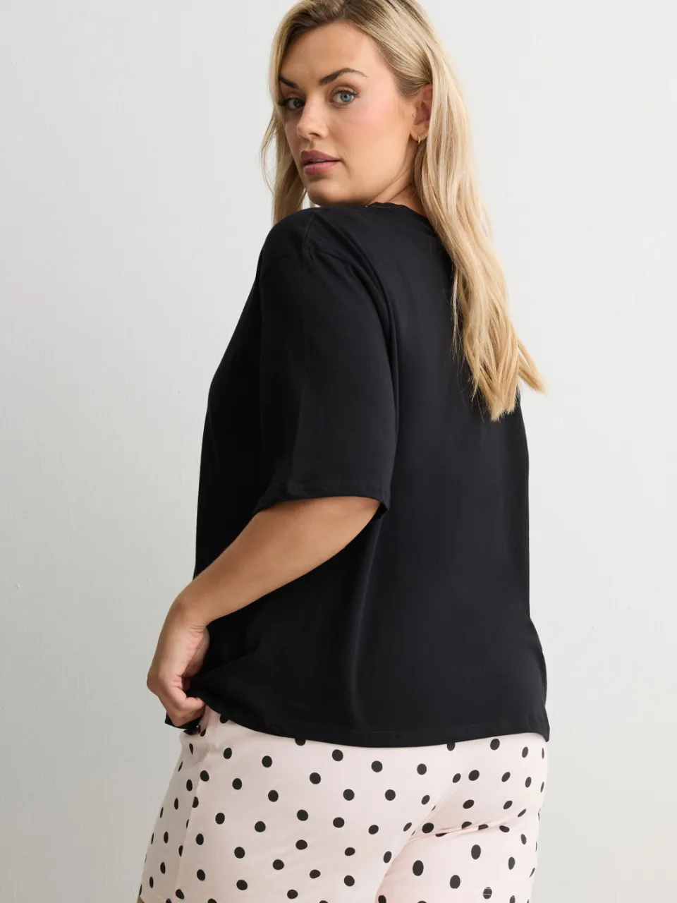 Yours Roze Pyjamashorts Met Stippen-42, foto 3