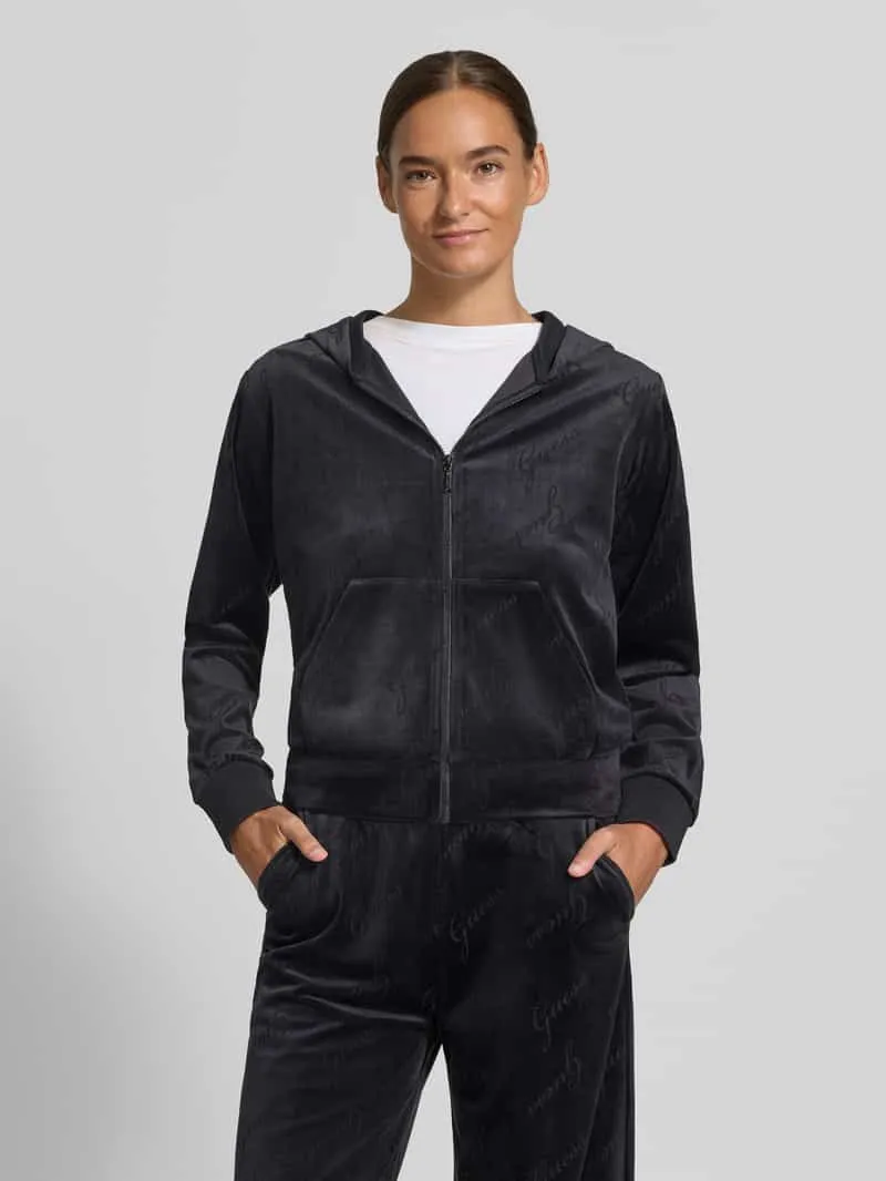 Guess Sweatjack met logopatroon model 'LOREN' zwart, foto 5