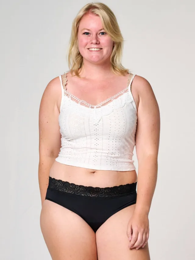 Moodies Undies sterk absorberende menstruatieslip zwart