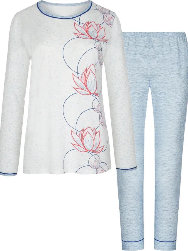 Cybele Cybèle Pyjama 'Elegant Circle' - Lange Mouw Blauw