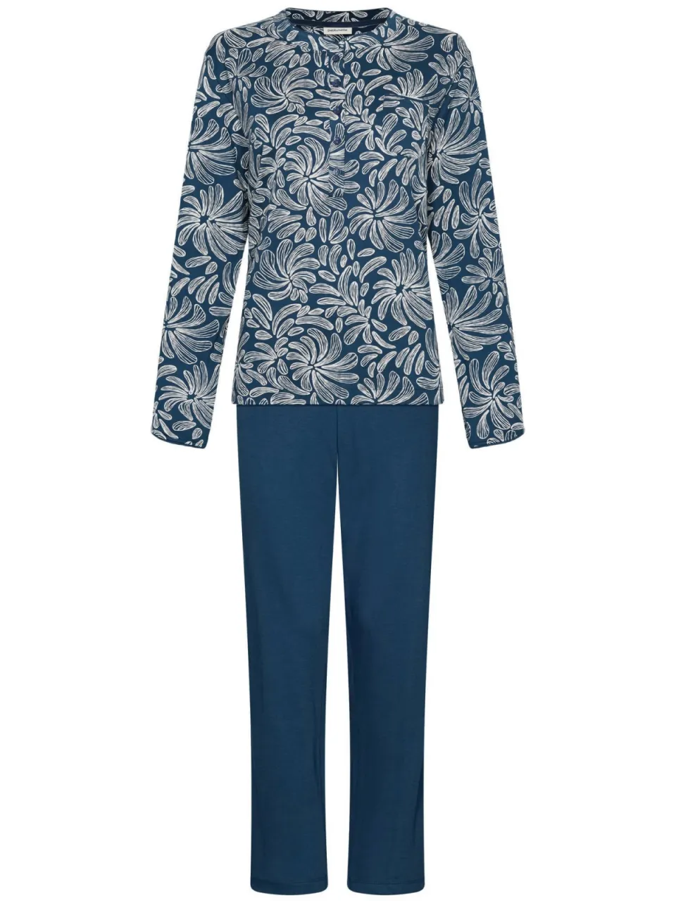 Pastunette Nordic Bloom pyjama donkerblauw blauw/wit, foto 2