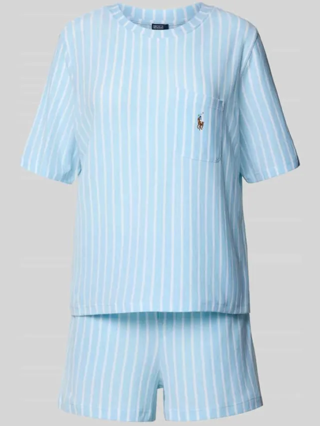 Polo Ralph Lauren Relaxed fit pyjama van katoen-modal-mix Lichtblauw