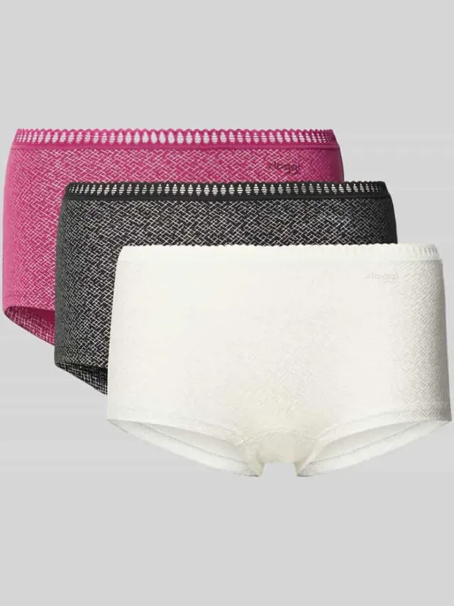 Sloggi Hipster met stretch model 'GO CRUSH' in set van 3 Zwart