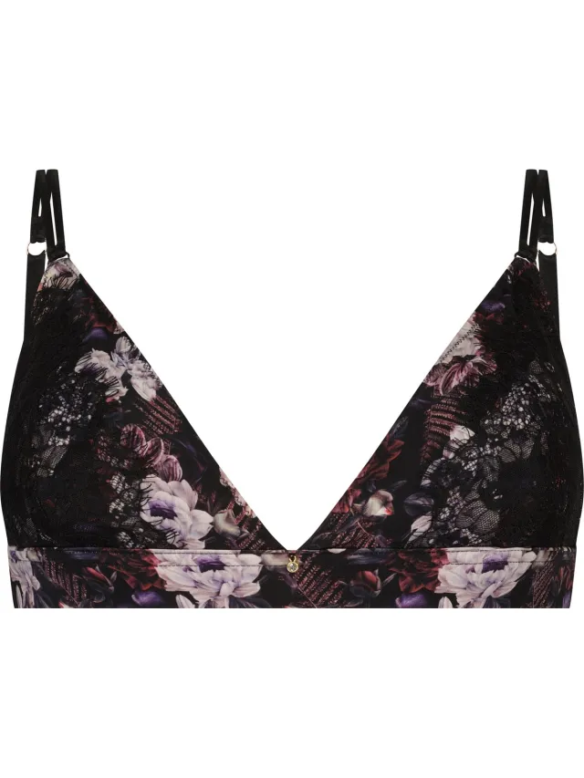Untouched Bh zonder beugel – Dark Flowers Bralette – Ondergoed dames – Zacht & Duurzaam –