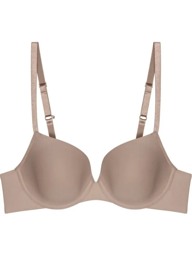 Triumph BH Pure Micro WHP - Racerback bh - Balconette en T-shirt Bh - Naadloze cups - 75A - Taupe