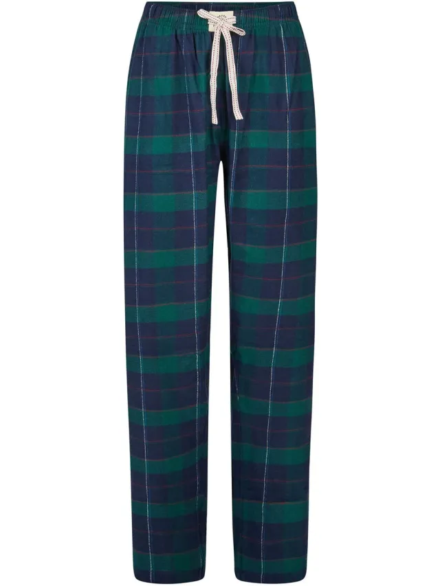 Happy Shorts Pyjama Kerstmis greennavycheck/anthra mel./bunt