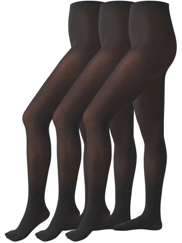 Next Dames - Set van 4 ondoorschijnende panty's van 60 denier - Zwart Black/Black/Navy Blue/Grey