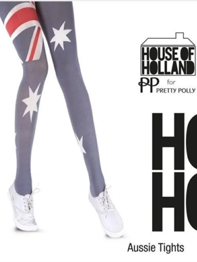 Pretty Polly House of Holland Panty - Fashion - Australian Flag - One Size - 36/42 - Multi Color Multi blauw, rood, wit