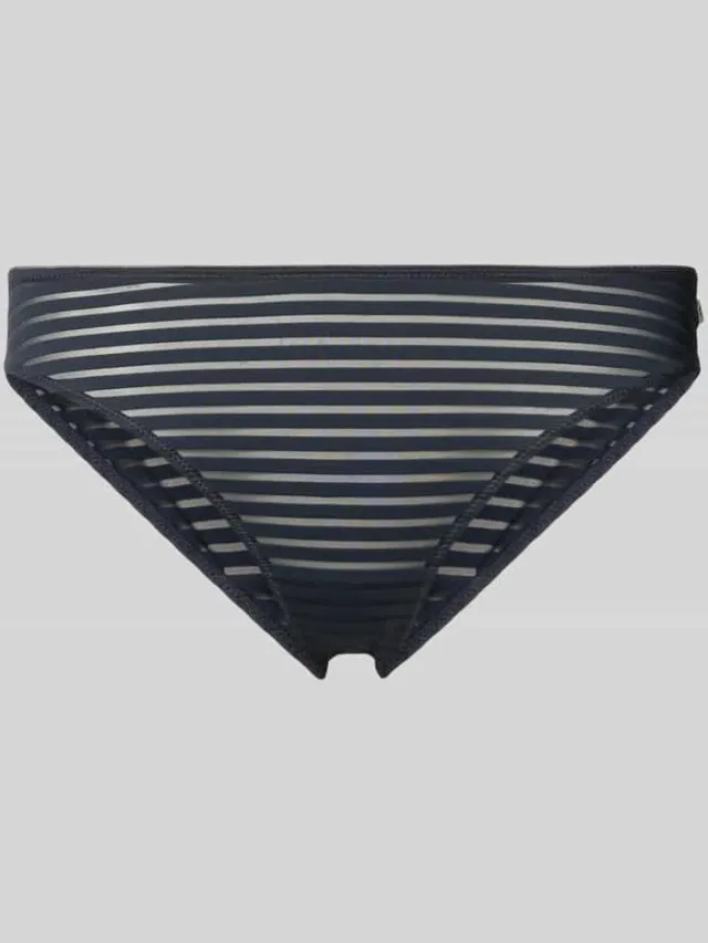 Marc O'Polo Slip met semi-transparant streepmotief marineblauw, foto 2
