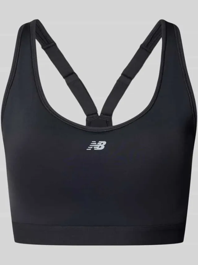 New Balance Bustier met logo Zwart