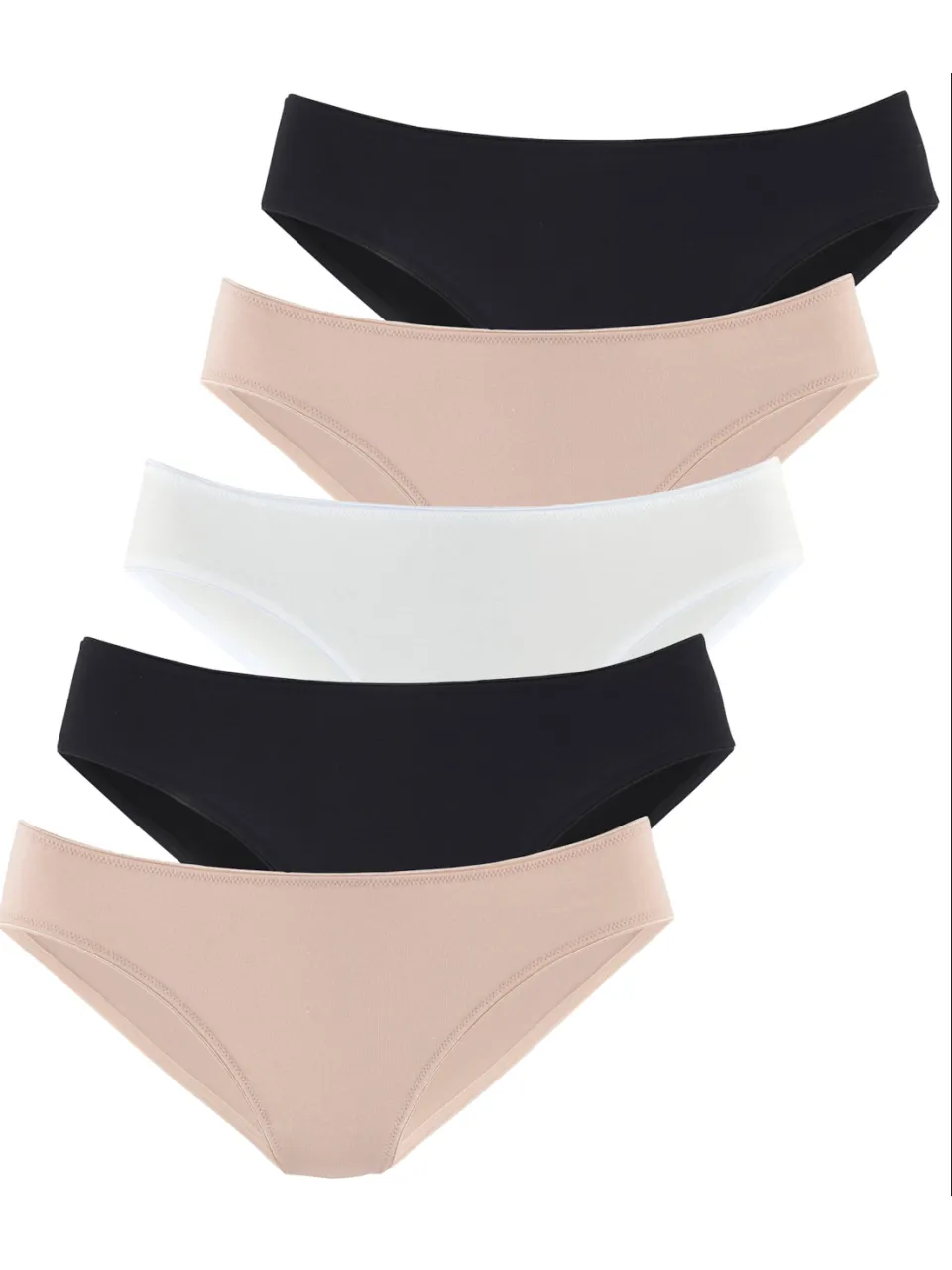 jazzpants slips 5-pack beige, crème, zwart, foto 3