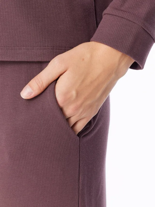 Schiesser Pyjama lang - Dames - Pyjamas cacaobruin