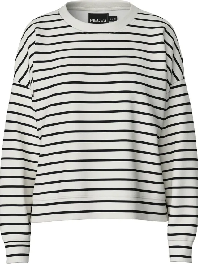 Pieces Homewear top - Cloud Dancer Black - maat 44 (44) - Dames Volwassenen - Katoen/polyester- 17146886-Cloud Dancer Black-44