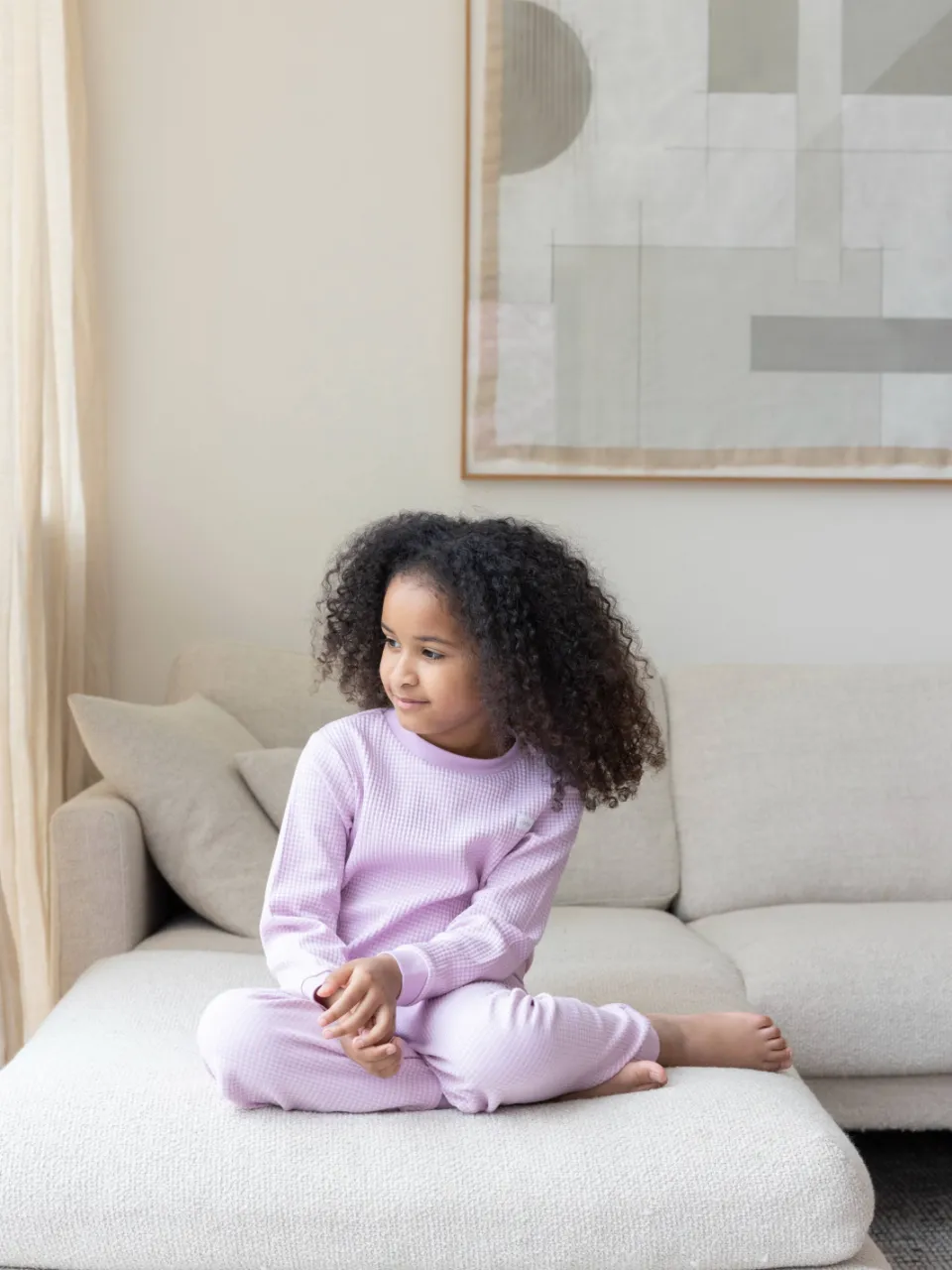 Feetje unisex wafel pyjama lila, foto 8