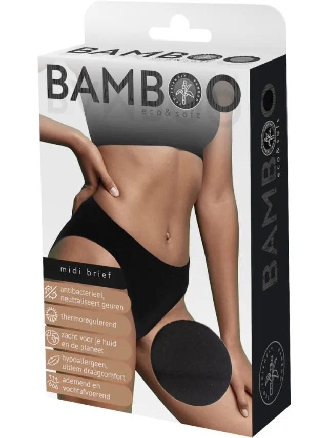 Naproz Bamboo Midi Brief Zwart