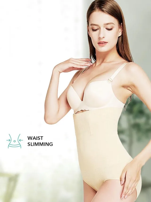 Fine Woman Hoge Corrigerende Slip voor Taille en Billen – Beige
