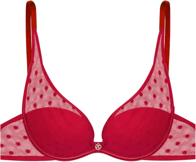 ESOTIQ Izzie - Push-upbeha - 70D - Rood - Diep decolleté