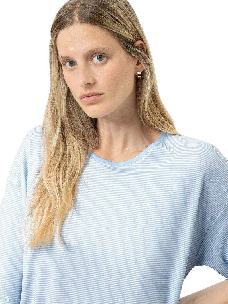 Mey Simple Stripes nachthemd lichtblauw blauw, foto 5