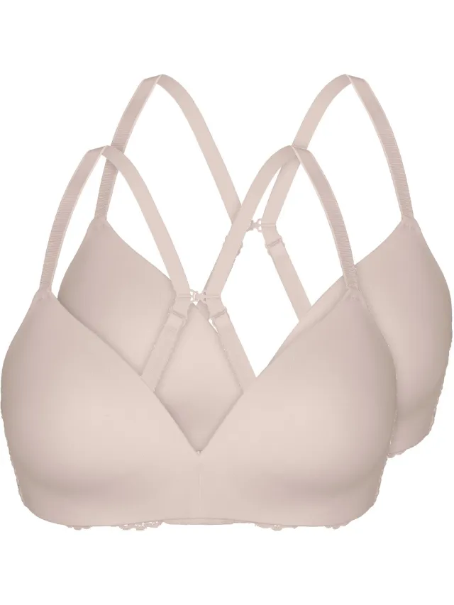 Sassa 2-pack Zachte bh Inzetstuk Classic Lace Naakt