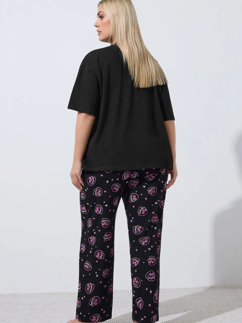 Limited Collection Zwarte 'Lazy Bones' Pyjamaset Met Schedel-42, foto 2