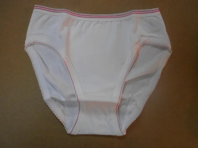 Petit Bateau 2 Pack - Slip - Onderbroek - wit met boord fuchia - 12 jaar 150