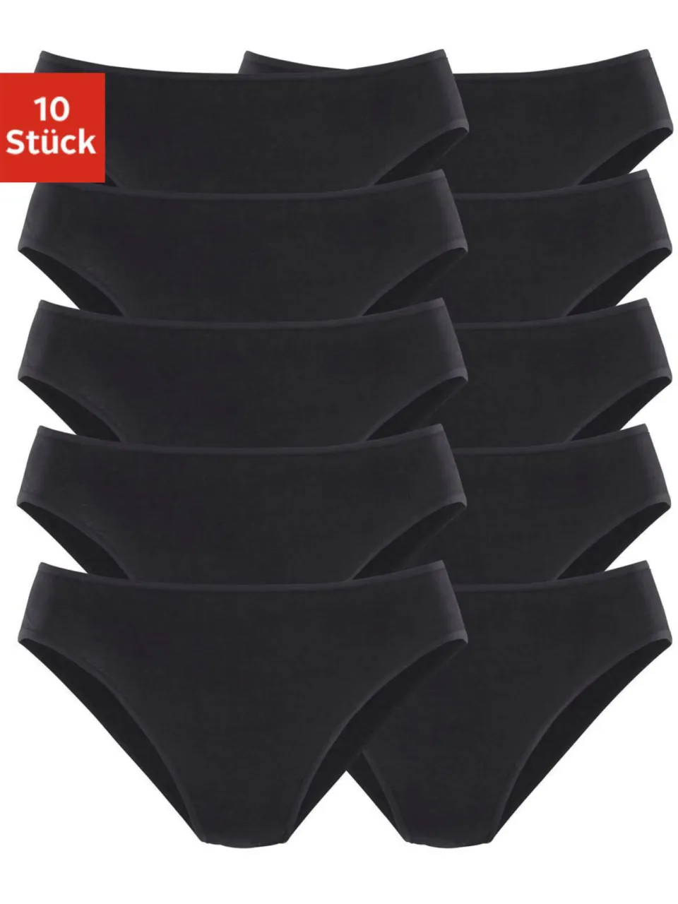 Bikinislip zwart, set van 10, foto 2