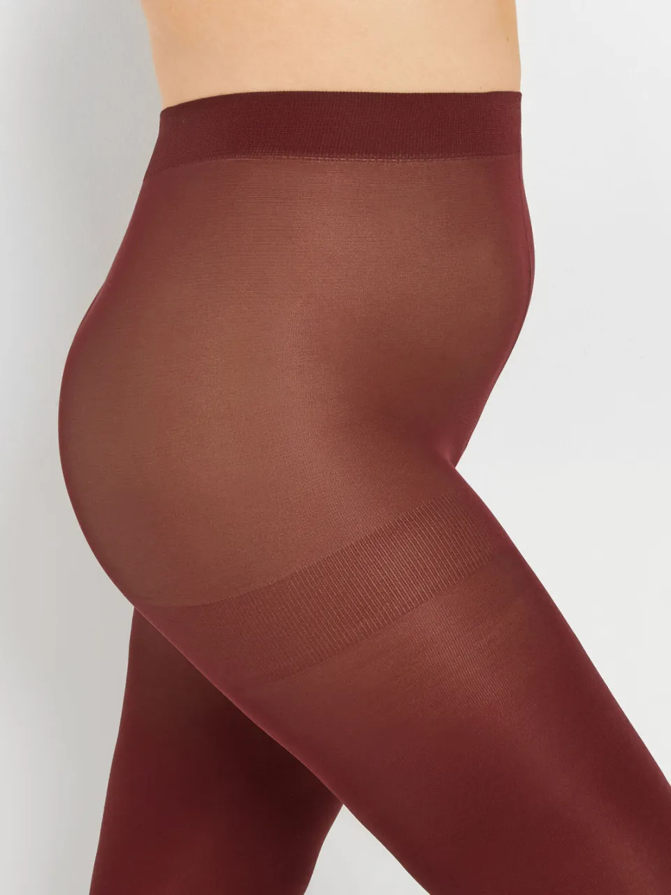 Yours Bordeauxrode Premium Panty Van 90 Denier Microvezelsize 62-64, foto 2