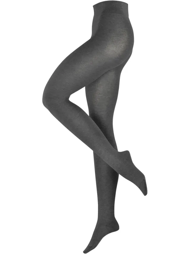 Esprit Plain verstevigd zachte comfort tailleband katoen wol panty dames grijs-46 grijs 3093