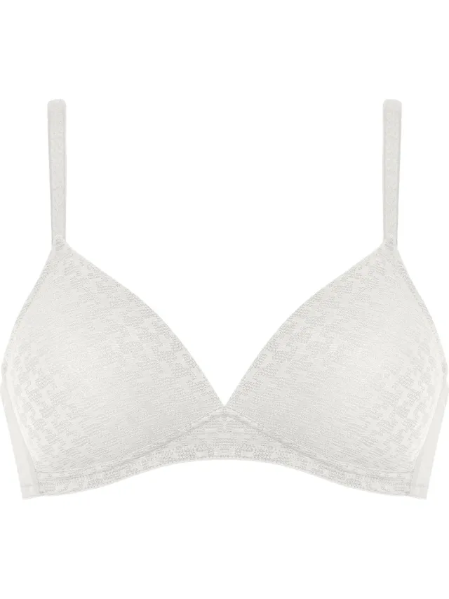 Naturana Soft bh met pied de poule patroon - 5665 - Ecru