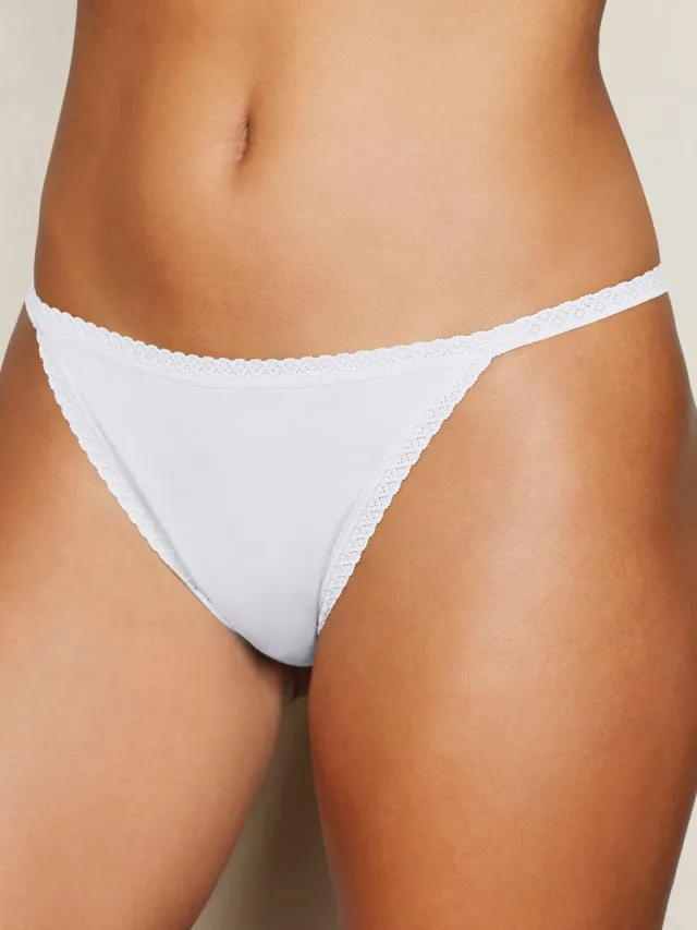string met kanten rand wit navy, lichtblauw, jeansblauw, mint, grijsgroen, geel, wit