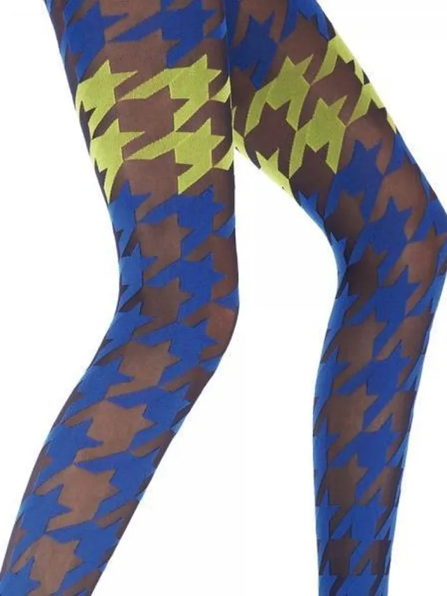 Pretty Polly House of Holland for Pretty Polly - Panty - Navy/Multi - Blue Houndstooth - One SIze