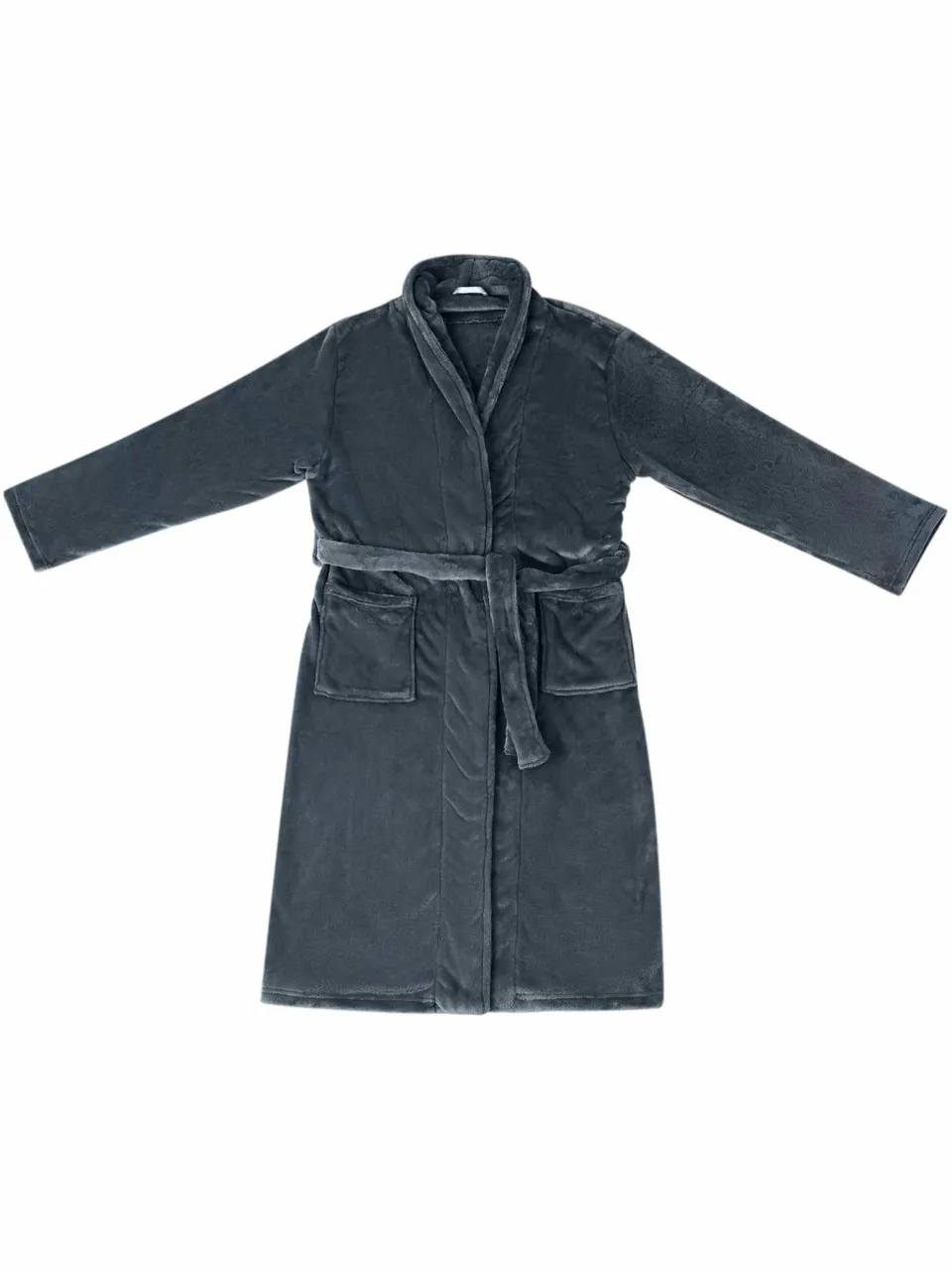 vidaXL Badjas zonder Kap Marineblauw xxxl Flanel, foto 2