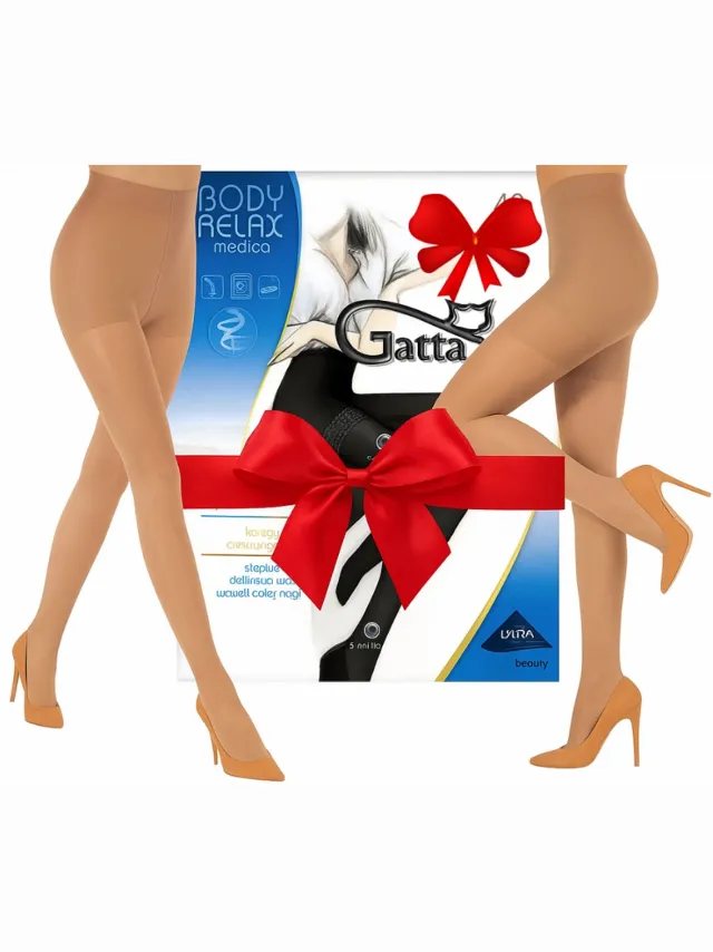 Gatta Dames Panty - 40 DEN - Beige - Compressie & Corrigerende Panty - Tegen Vermoeide Benen en Spataderen - Comfort Lycra Beauty