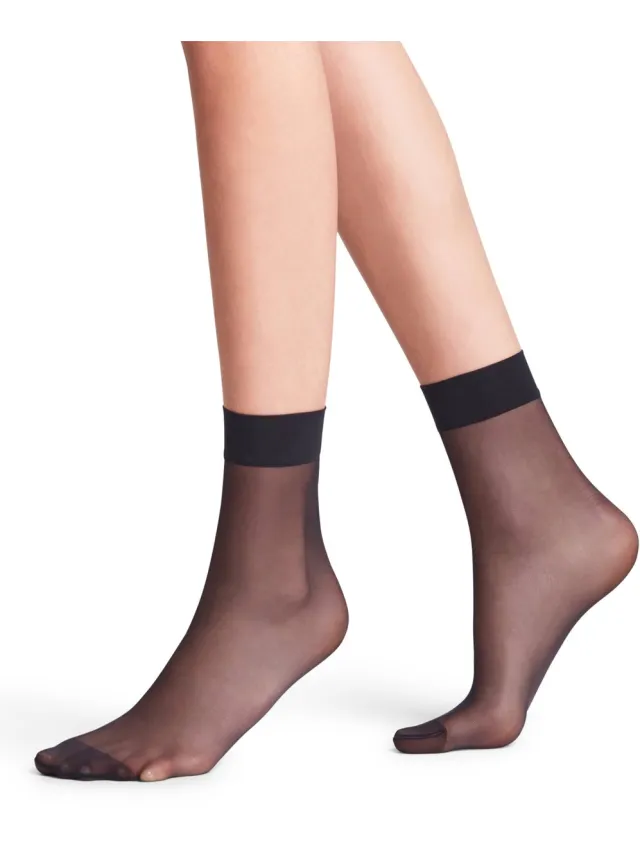 Falke Seidenglatt eenkleurig materiaal transparant 15 DEN sokken dames blauw-42 blauw 6179