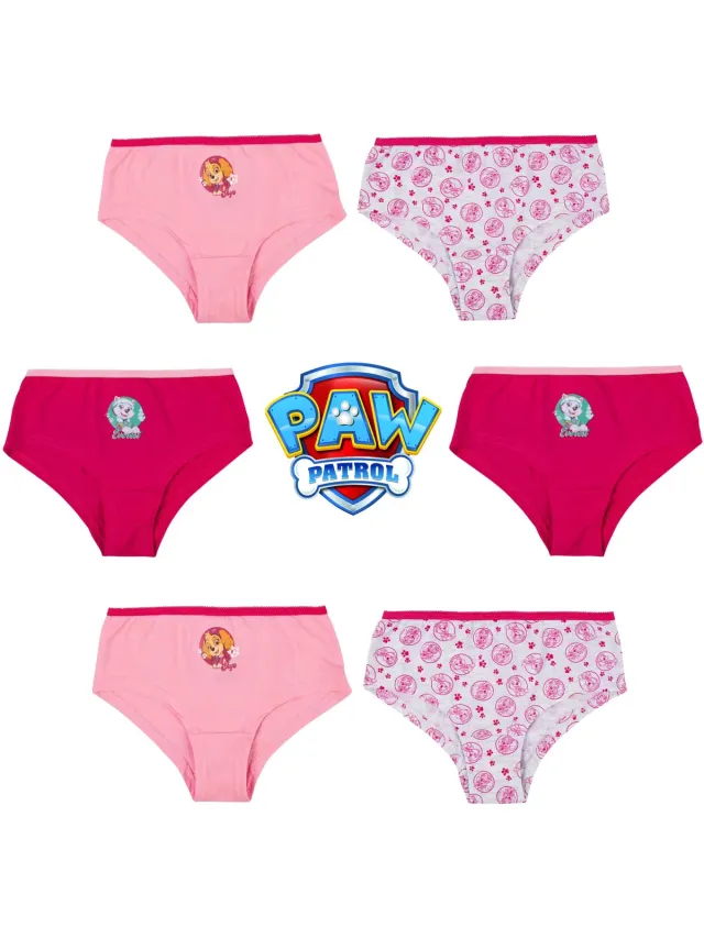 PAW Patrol Onderbroek - Set van 6 - Katoen - Roze Roze/Grijs
