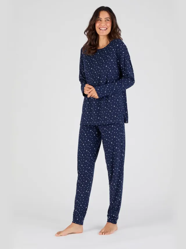 Damart Pyjama van Thermolactyl jerseytricot. - Dames - Blauw - 42-44 (M)
